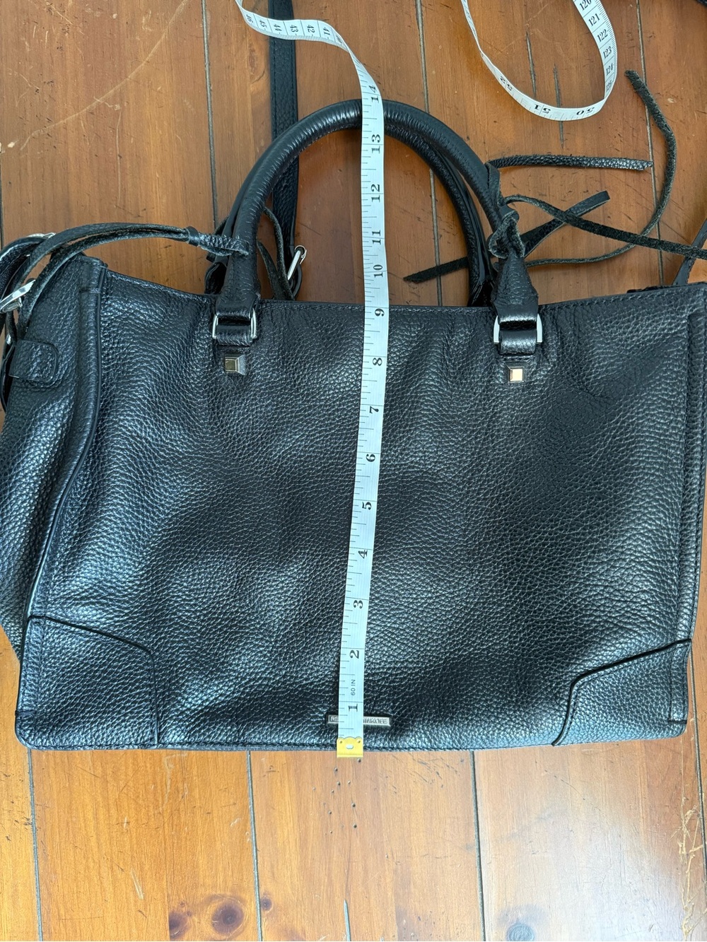 Rebecca Minkoff Black Pebbled Leather Crossbody Satchel - Picture 15 of 15